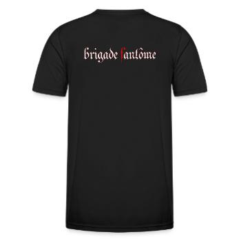 Brigade phantome - T-shirt sport Homme - noir - Dos - AI Model Male 178 dark (178cm)
