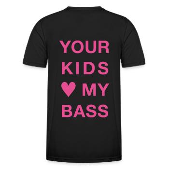 VOS ENFANTS <3 MY BASS - T-shirt sport Homme - noir - Dos - AI Model Male 178 dark (178cm)