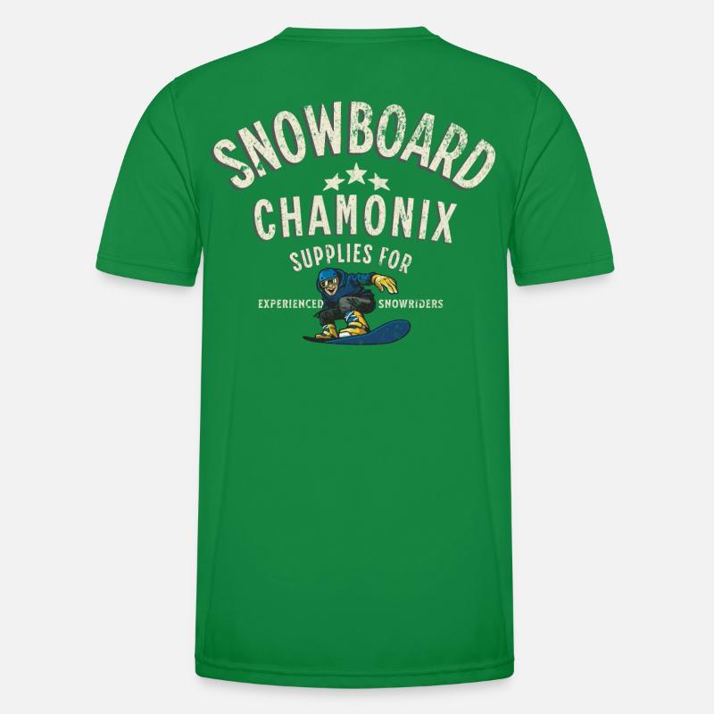 Snowboarden in Chamonix Männer Funktions-T-Shirt