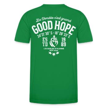 Vendée Good Hope cape 2024 - T-shirt sport Homme - vert - Dos - AI Model Male 178 dark (178cm)