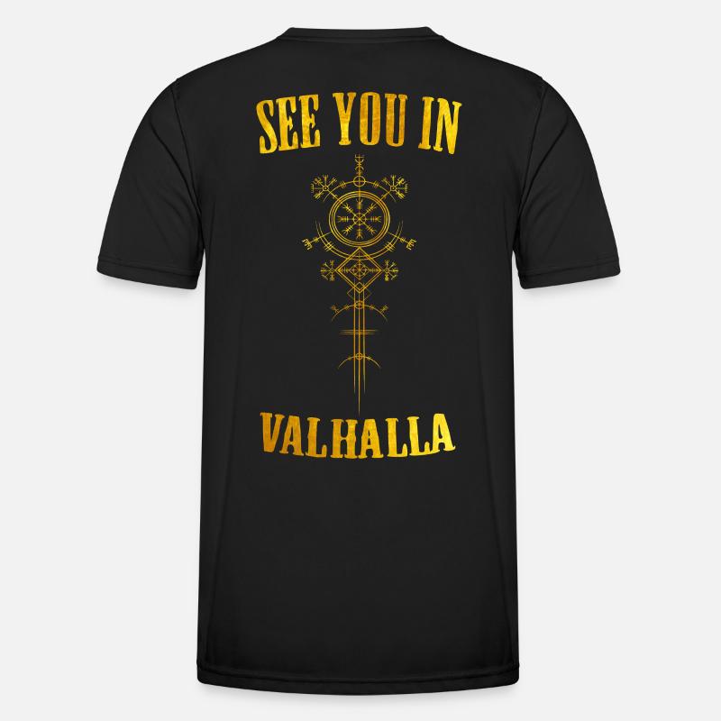 Wikinger Runen Nordisch Walhalla Männer Funktions-T-Shirt
