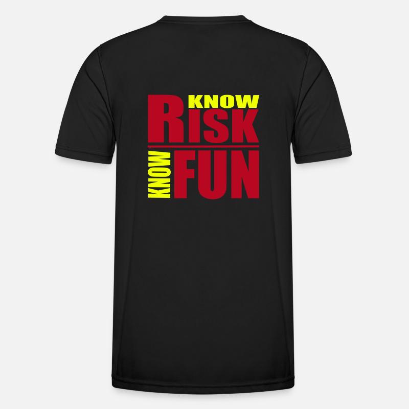 know risk - know fun - Männer Funktions-T-Shirt - Schwarz