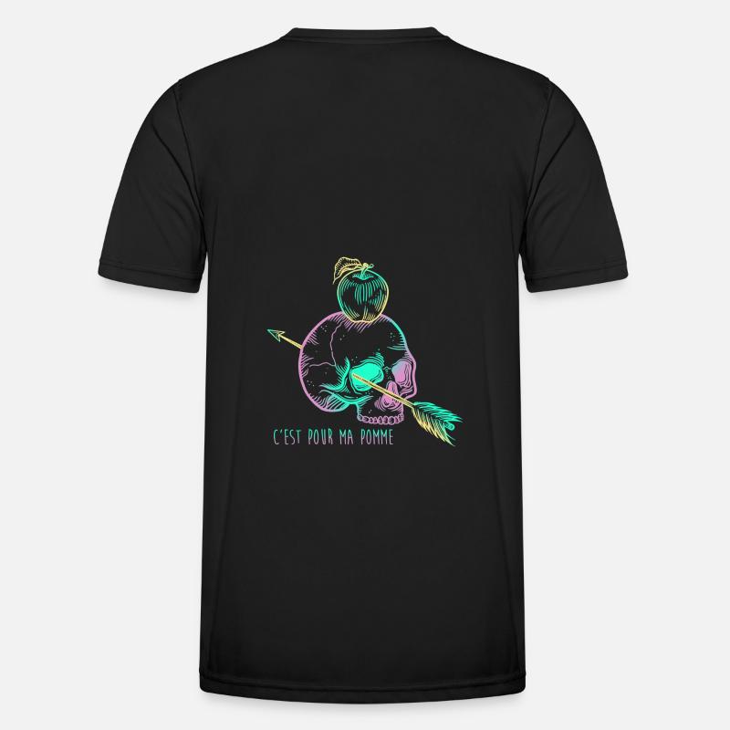 Purple Apple Skull - Men's Functional T-Shirt - black
