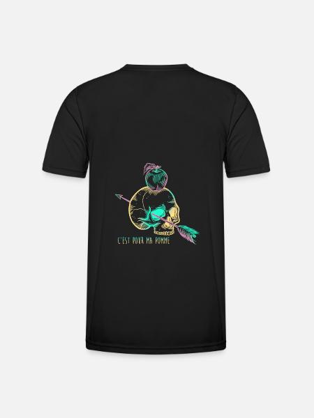 Skull Apple yellow - Men's Functional T-Shirt - black