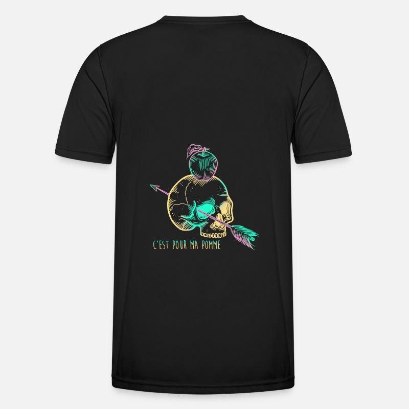 Skull Apple yellow - Men's Functional T-Shirt - black
