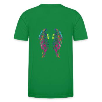 coloured wings - Men's Functional T-Shirt - kelly green - Back - AI Model Male 178 dark (178cm)