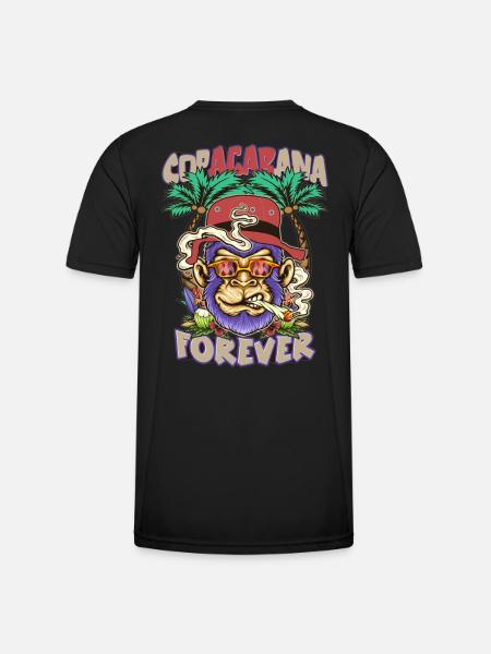 Hooligan Backprint Copacabana Forever Football Fan - Funktionsshirt til herrer - sort