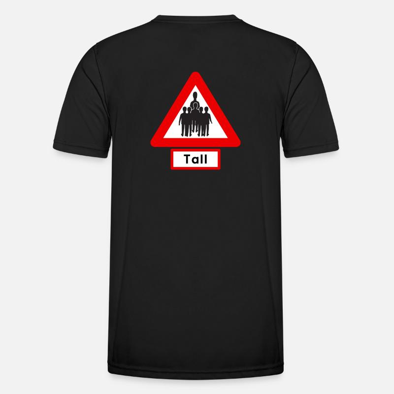Warning: Tall! Crowd 🚧 - Men's Functional T-Shirt - black