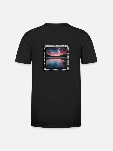 Seascape with reflections - Men's Functional T-Shirt - black