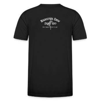 Dance Dad, Backstage Crew, Papa zahlt. Tanzen - Männer Funktions-T-Shirt - Schwarz - Hinten - AI Model Male 178 dark (178cm)