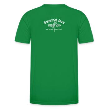 Dance Dad, Backstage Crew, Dad Pays. Dance - Men's Functional T-Shirt - kelly green - Back - AI Model Male 178 dark (178cm)