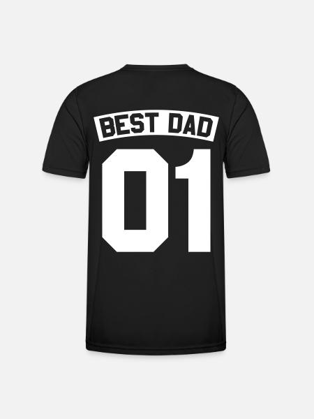 Best Dad - Männer Funktions-T-Shirt - Schwarz