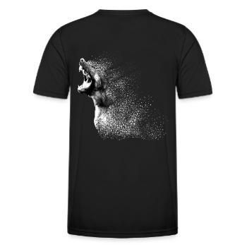 Dog ART - Männer Funktions-T-Shirt - Schwarz - Hinten - AI Model Male 178 dark (178cm)