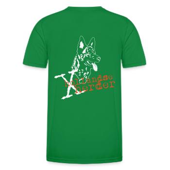 X-Hollandse Herder - Männer Funktions-T-Shirt - Kelly Green - Hinten - AI Model Male 178 dark (178cm)