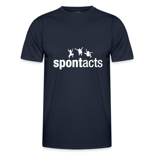 spontacts_Logo_weiss - Männer Funktions-T-Shirt