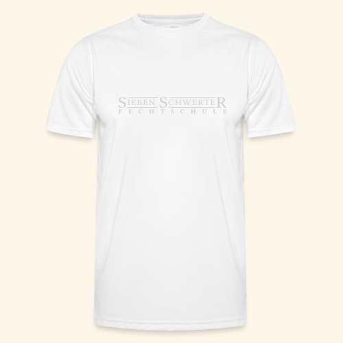 Fechtschule Schriftzug hell - Männer Funktions-T-Shirt