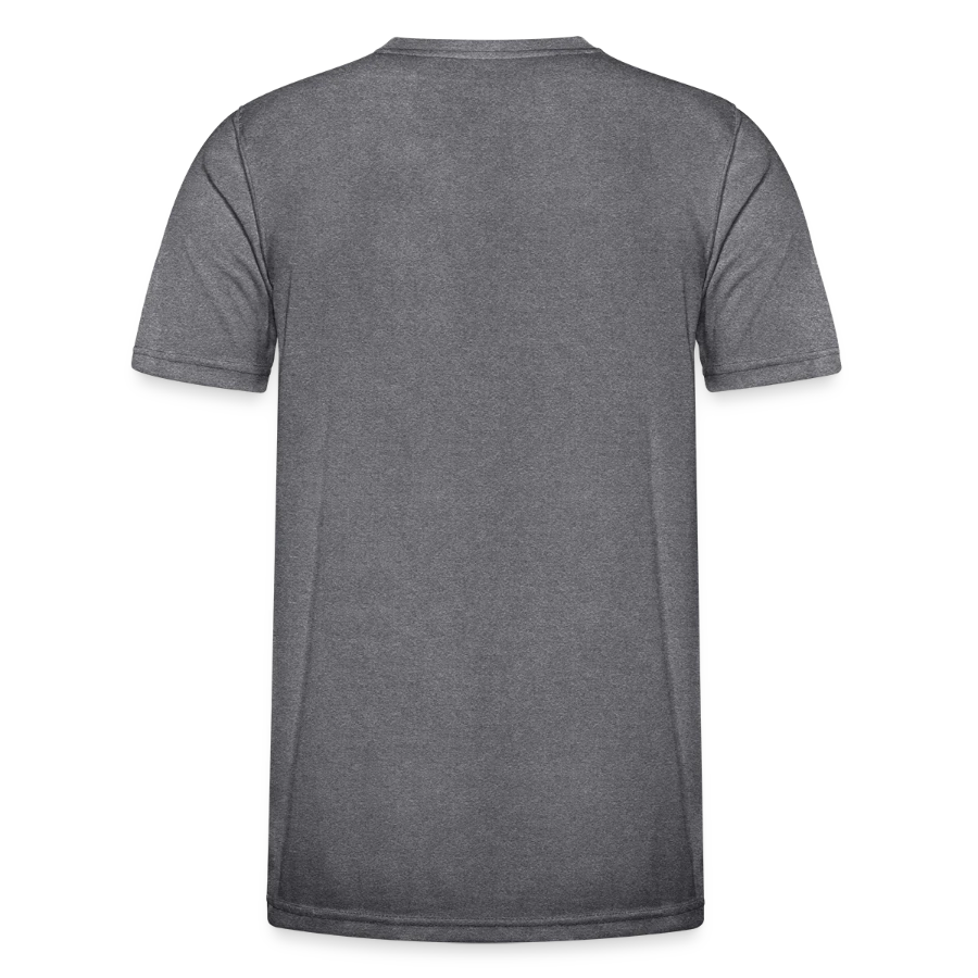 Pompeii badge on a men's functional t-shirt, dark melange , back