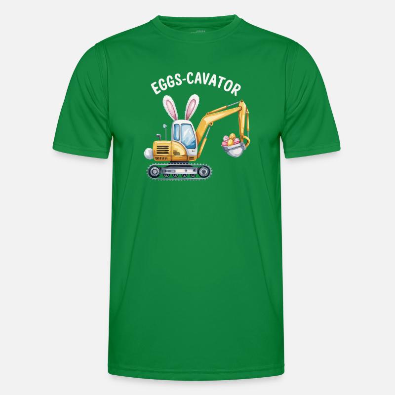 Eggs-cavator Easter excavator with bunny ears Men's Functional T-Shirt