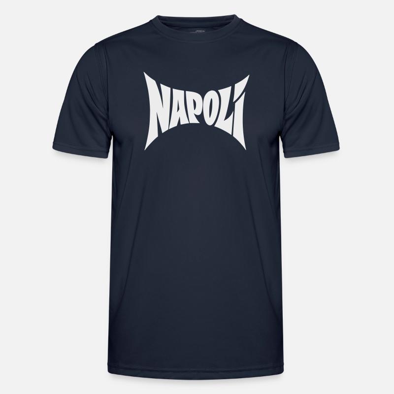 Napoli Typography Design - Men's Functional T-Shirt - navy
