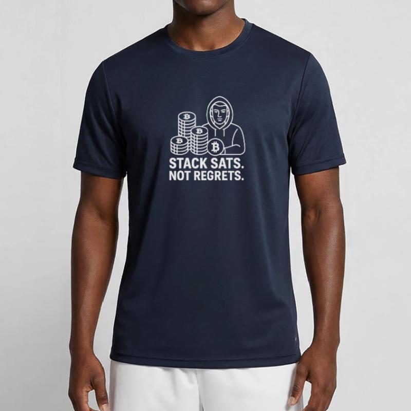 Conception de sweat à capuche Bitcoin – Stack Sats. Pas de regrets. T-shirt sport Homme