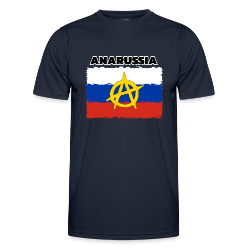 Anarussia Russia Flag Anarchy - Männer Funktions-T-Shirt