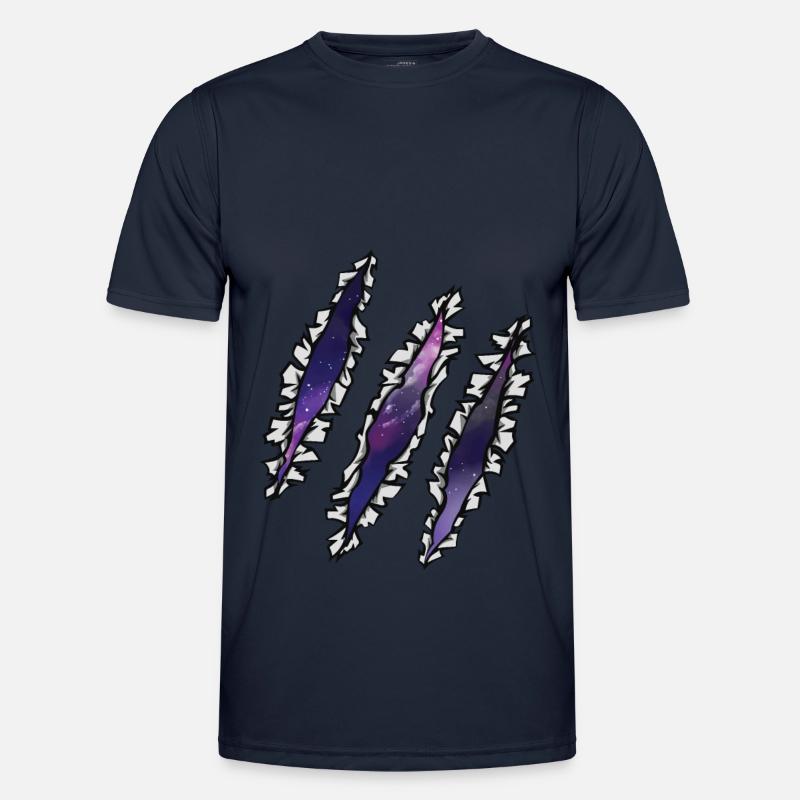 Spazio scratch galaxy Maglietta sportiva per uomo