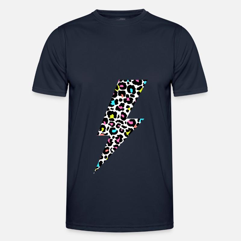 Leopard Lightning bolt, Leopard Print, Leopard Lov Men's Functional T-Shirt