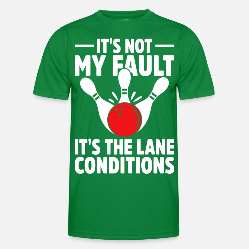 Bowling Bowler Gutter Strike Replacement Needles Men's Functional T-Shirt