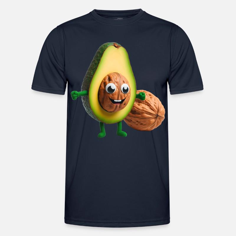 Avocado with walnut kernel - Men's Functional T-Shirt - navy