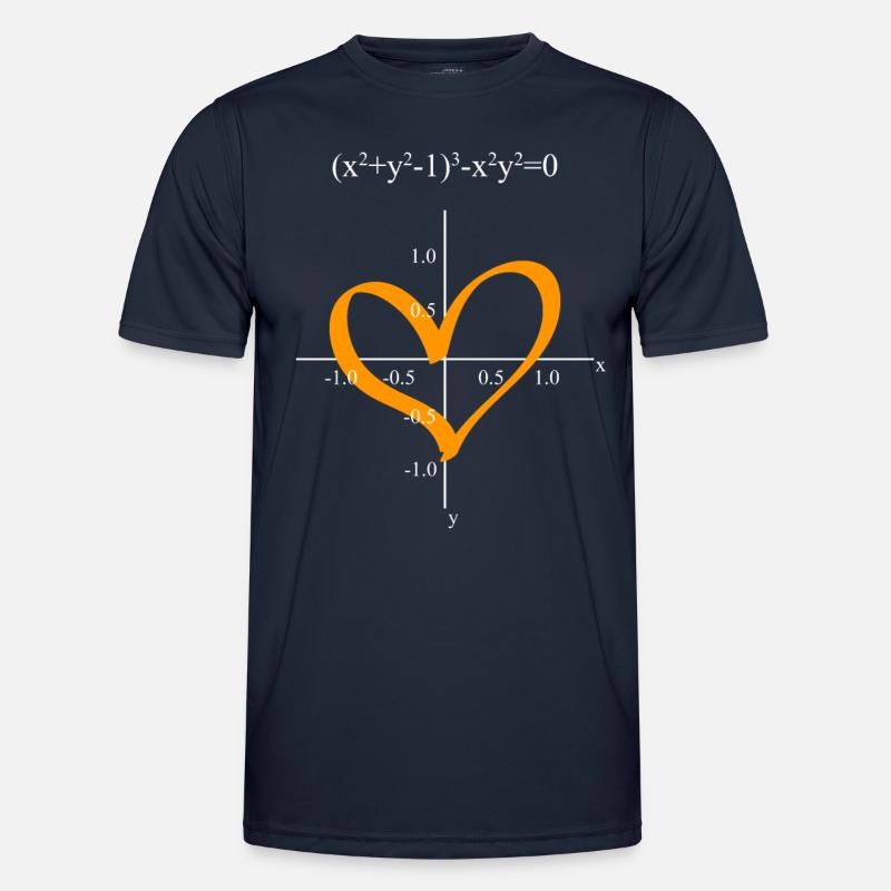 Funny Math Equation Heart Function Men's Functional T-Shirt