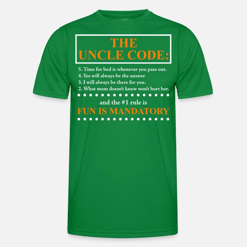 The Uncle Code funny Uncle Saying Men's Functional T-Shirt