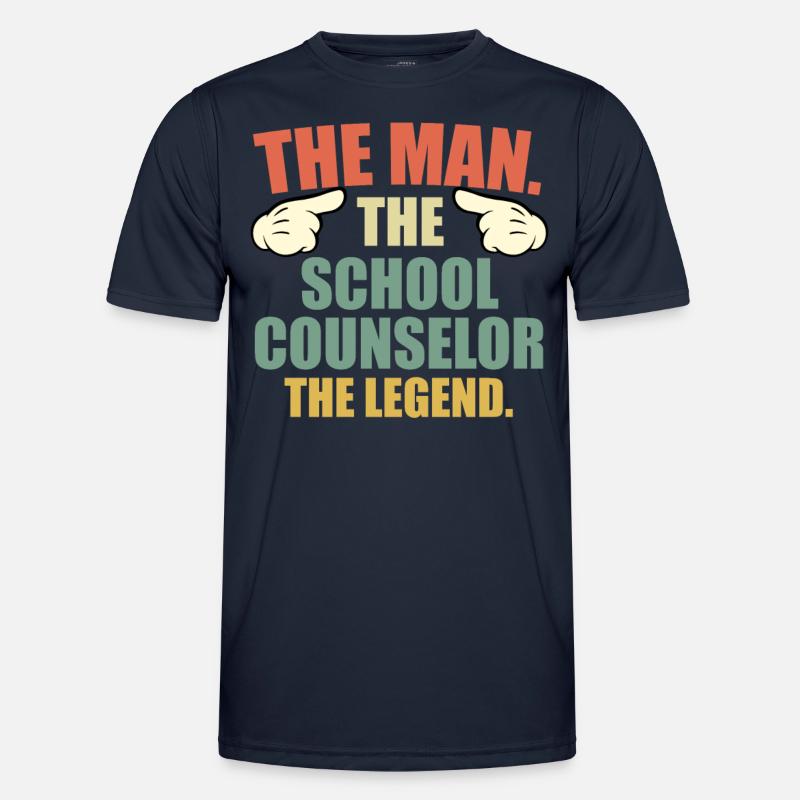Ein Mann Eine Legende Ein Schulbegleiter Männer Funktions-T-Shirt