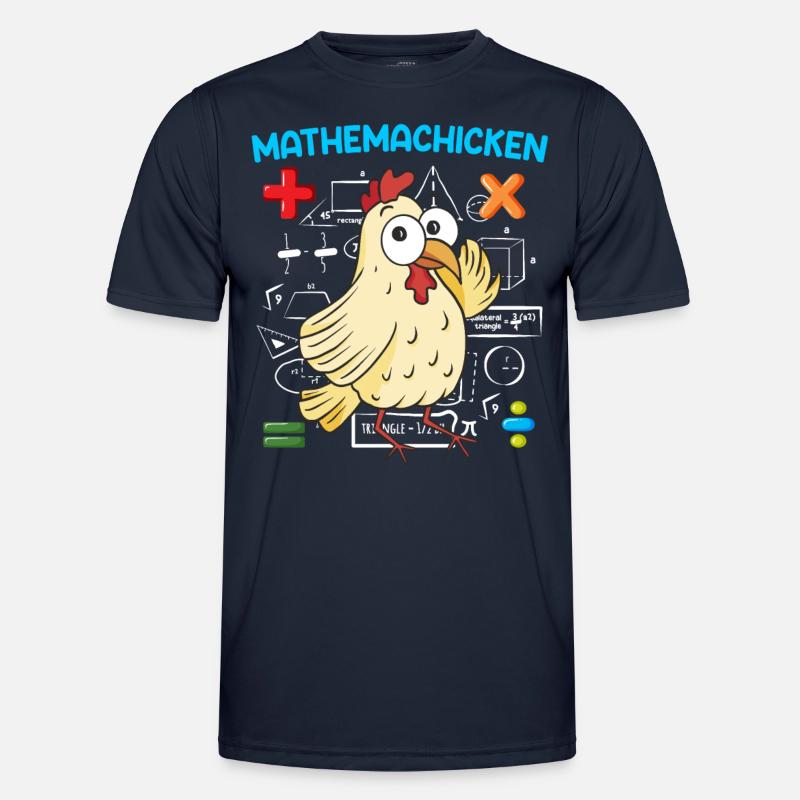 Mathemachicken Math Math Teacher - Men's Functional T-Shirt - navy