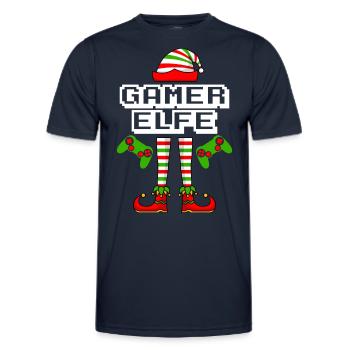 Gamer Elfe Gaming - Men's Functional T-Shirt - navy - Front - AI Model Male 178 dark (178cm)