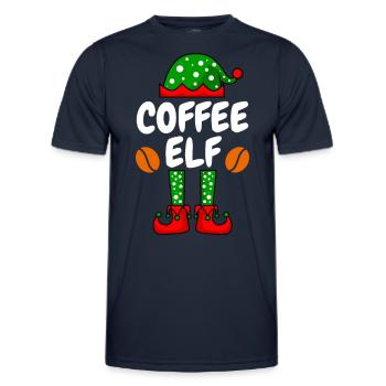 Coffee Elf Coffee Drinkers - Men's Functional T-Shirt - navy - Front - AI Model Male 178 dark (178cm)