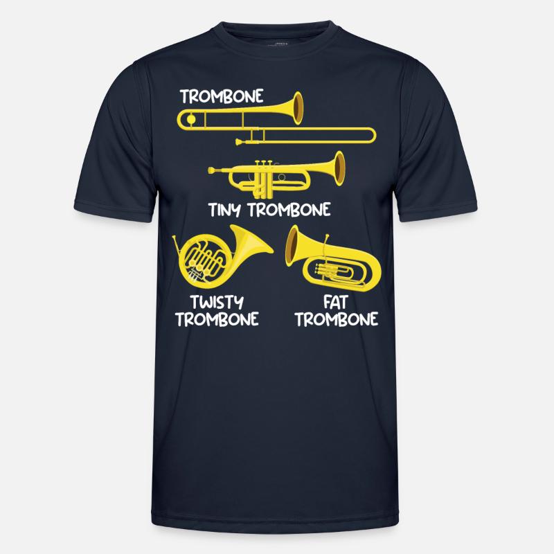 Small Trombone Curvy Trombone Thick Trombone - Men's Functional T-Shirt - navy