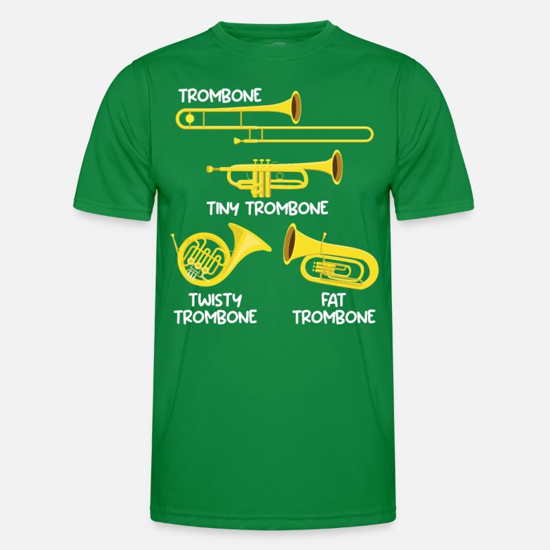 Small Trombone Curvy Trombone Thick Trombone Men's Functional T-Shirt