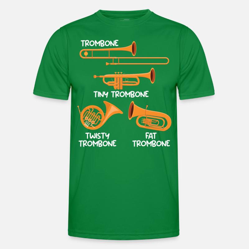 Small Trombone Curvy Trombone Thick Trombone Men's Functional T-Shirt