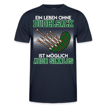 Possible but pointless Life without bagpipes - Men's Functional T-Shirt - navy - Front - AI Model Male 178 dark (178cm)