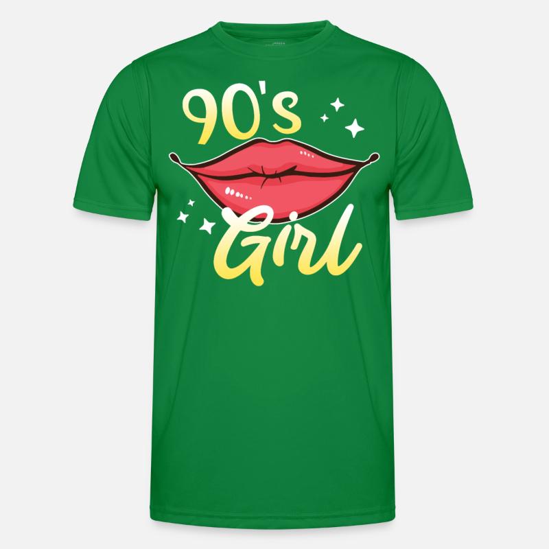 Musik Ich bin ein Mädchen der 90er Männer Funktions-T-Shirt