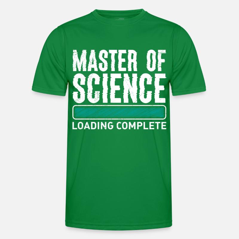 Master Abschluss loading Master of Science Männer Funktions-T-Shirt