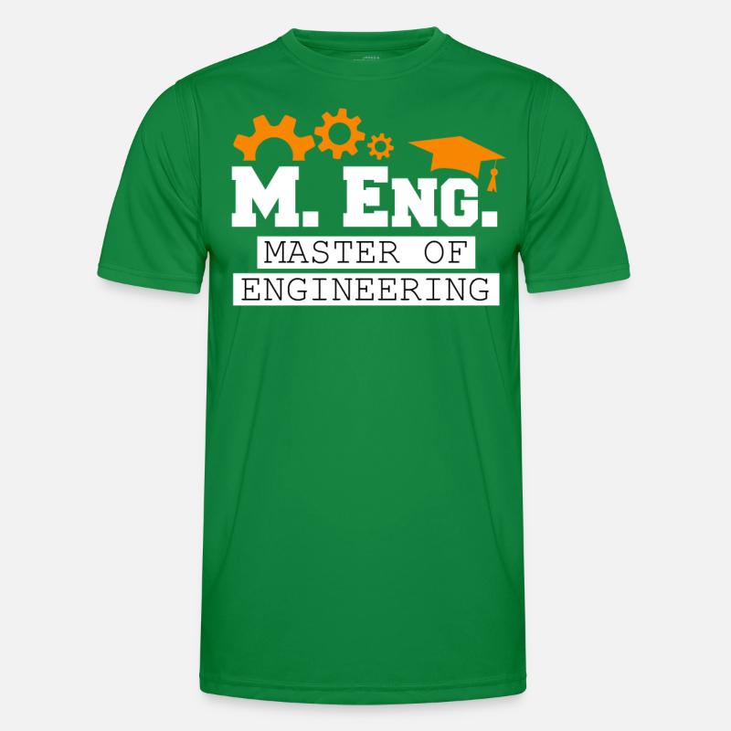Ich bin Master of Engineering Master Abschluss Männer Funktions-T-Shirt
