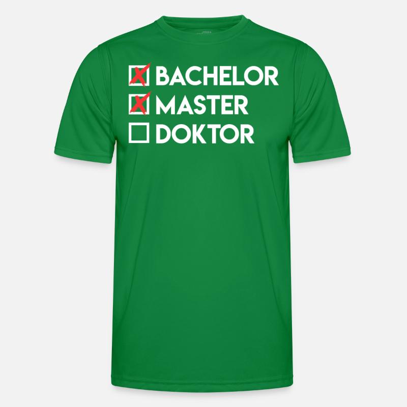 Checkliste Bachelor Master Doktor Abschluss Männer Funktions-T-Shirt