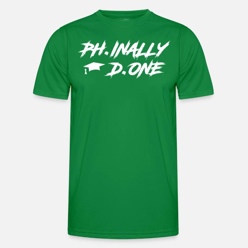 Phinally Done Ph.D Finally Finished Ph.D. Men's Functional T-Shirt