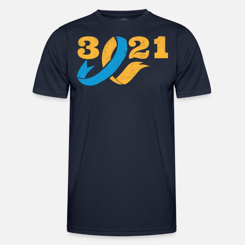 Down Syndrome Awareness Loop extra - Men's Functional T-Shirt - navy