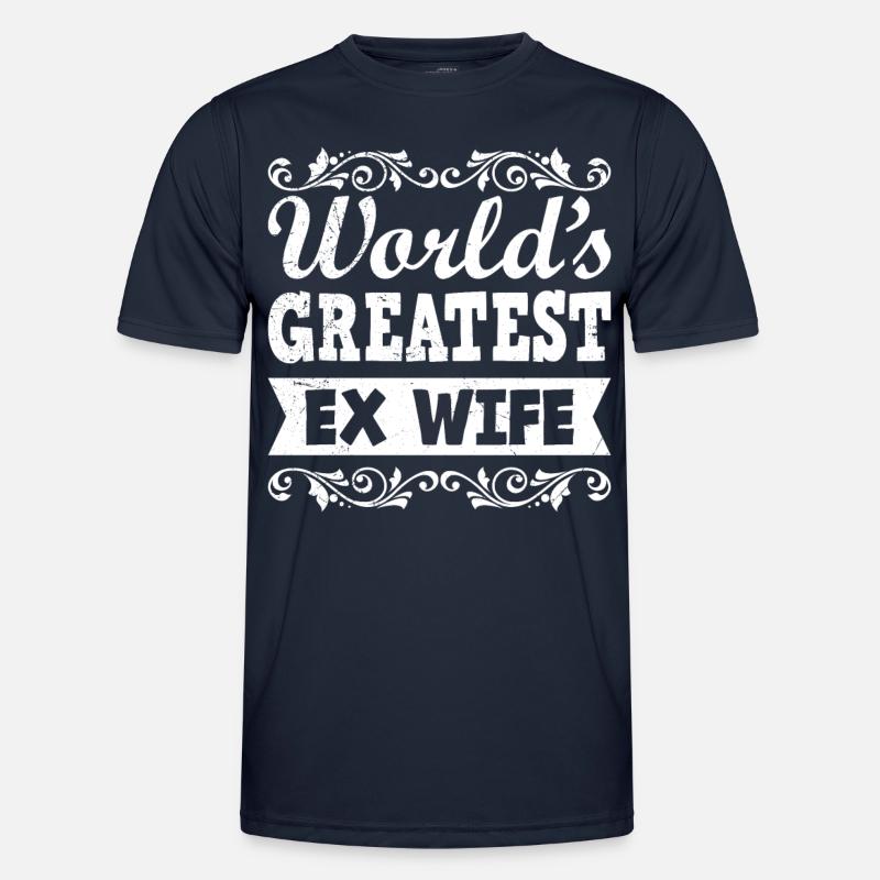 Weltbeste Ehefrau EX Scheidungsparty glücklich - Männer Funktions-T-Shirt - Navy