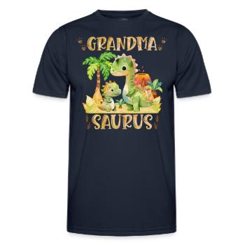 Omasaurus Dinosaurier Grandma Muttertag Granny - Männer Funktions-T-Shirt - Navy - Vorne - AI Model Male 178 dark (178cm)