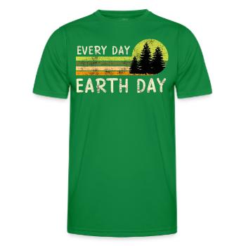 Environmentalists Earth Day Mission Earth Environment - Men's Functional T-Shirt - kelly green - Front - AI Model Male 178 dark (178cm)