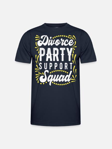 Scheidungsparty Mann glücklich Geschieden - Männer Funktions-T-Shirt - Navy