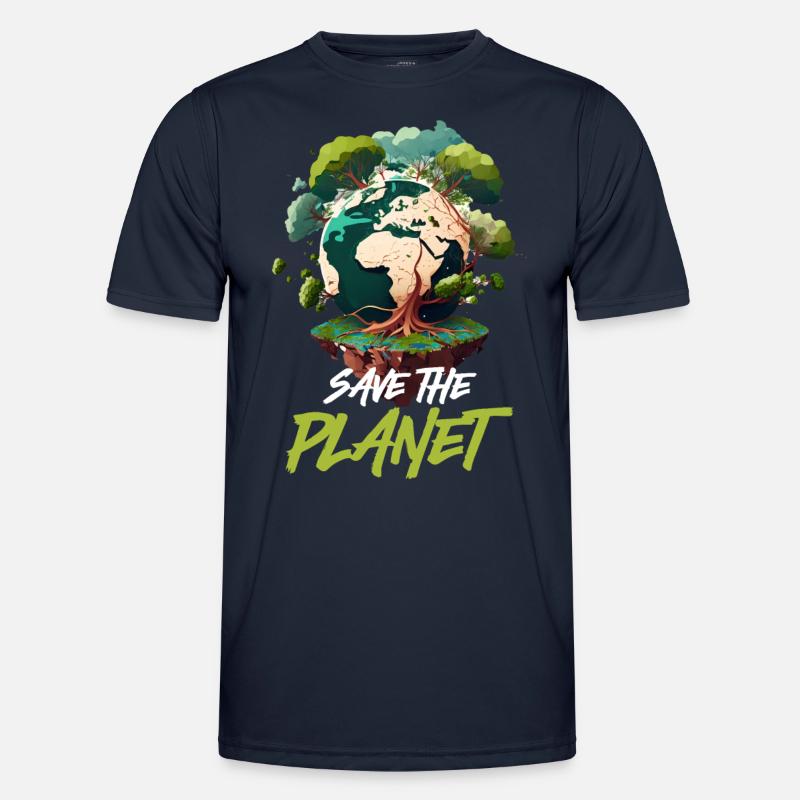 Rette den Planeten Mutter Erde Umweltschutz Männer Funktions-T-Shirt